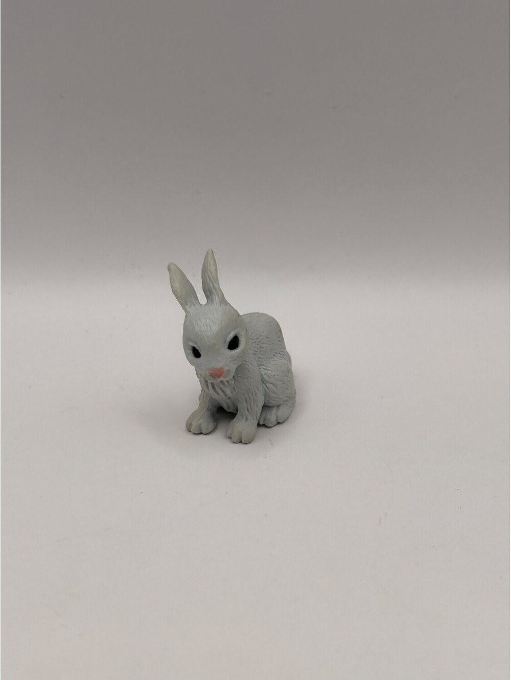Vintage 1995 MEG Bunny In My Pocket Grey Rabbit Figure Miniature Toy Collectible
